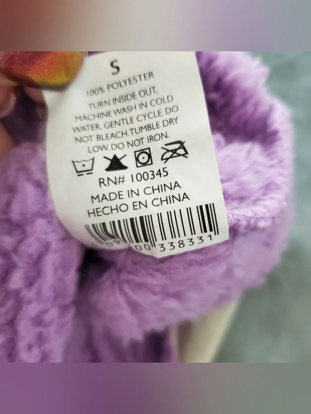 Heart to Tail purple and blue dog sweaters with yellow smiley face Small